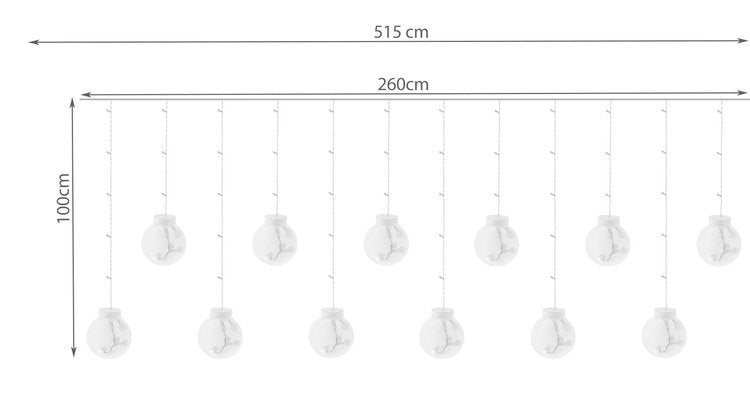 Light curtain 108LED - cold white 31V KŚ11347