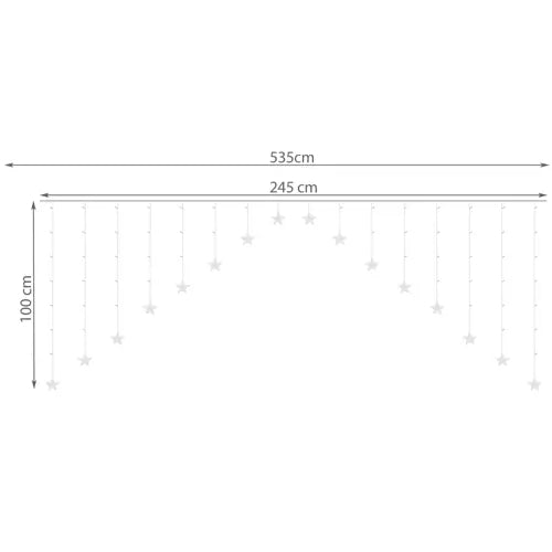 Light curtain 136LED USB- multicolor KŚ19772