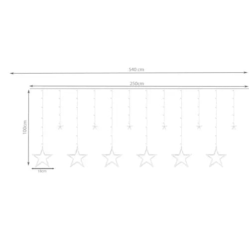 Light curtain 138 LED USB - cool white KŚ19752