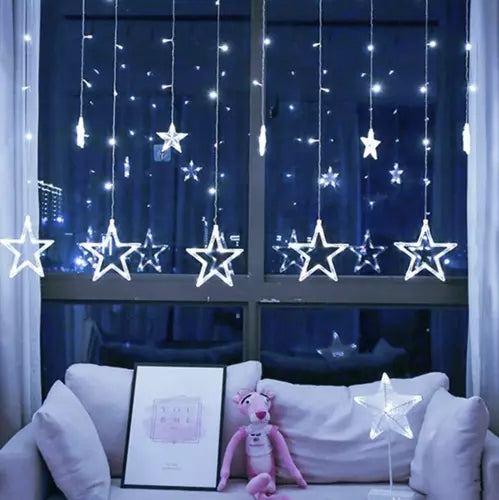 Light curtain 138 LED USB - cool white KŚ19752