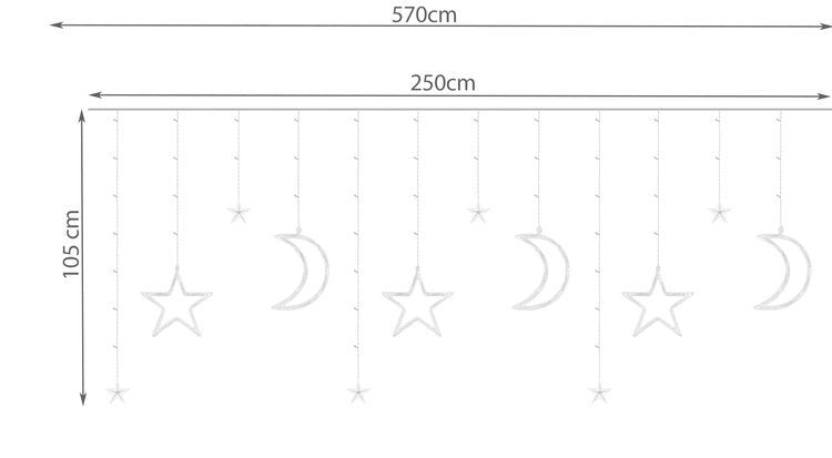 Light curtain 138LED - multicolor 31V KŚ11328
