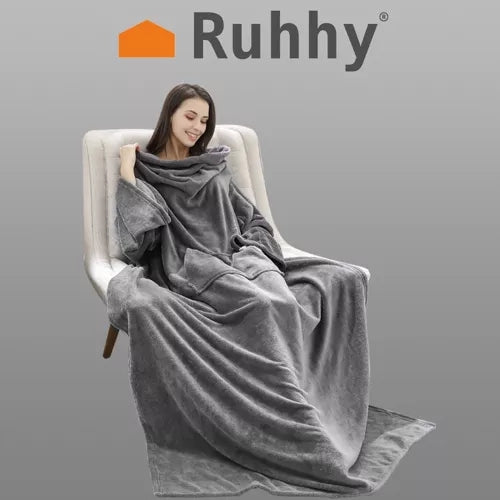 Light gray sweatshirt and bathrobe Ruhhy 22649