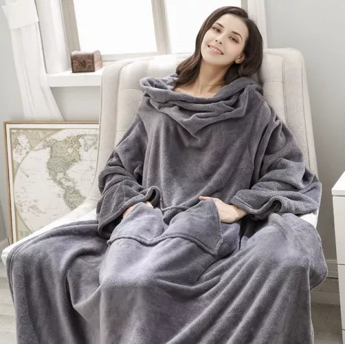 Light gray sweatshirt and bathrobe Ruhhy 22649