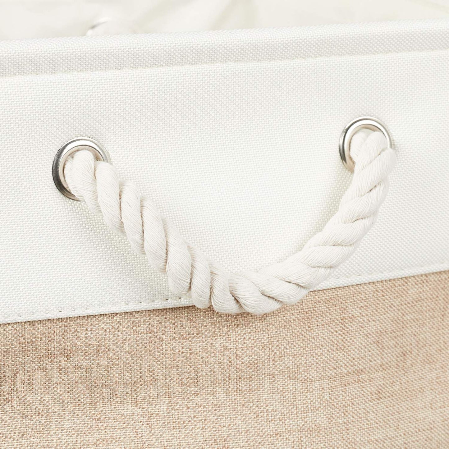 Linen Storage Baskets Set of 3 – Two-Tone Design