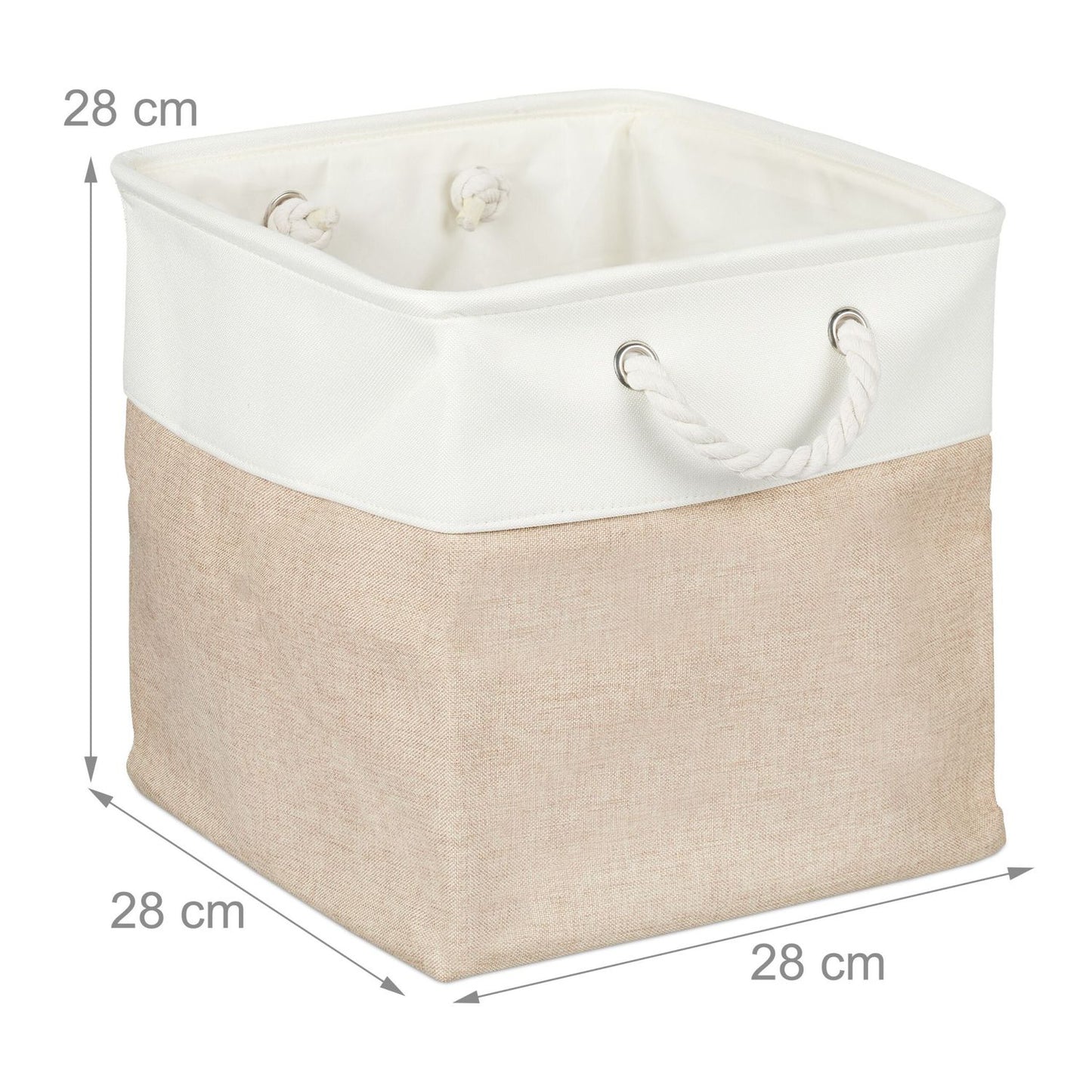 Linen Storage Baskets Set of 3 – Two-Tone Design