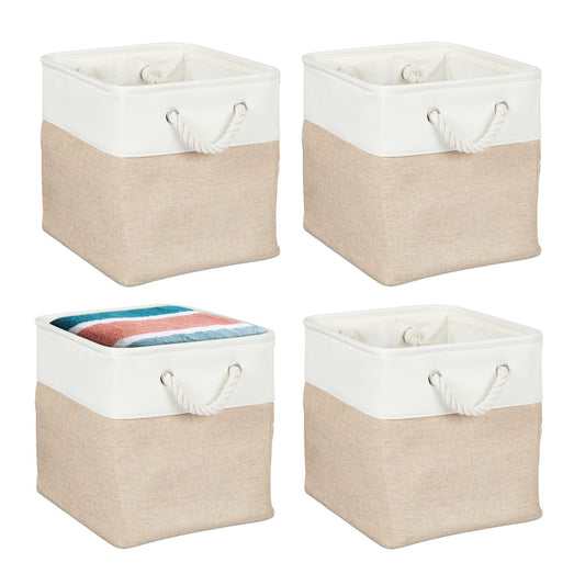 Linen Storage Baskets Set of 4 – Multipurpose Organizers