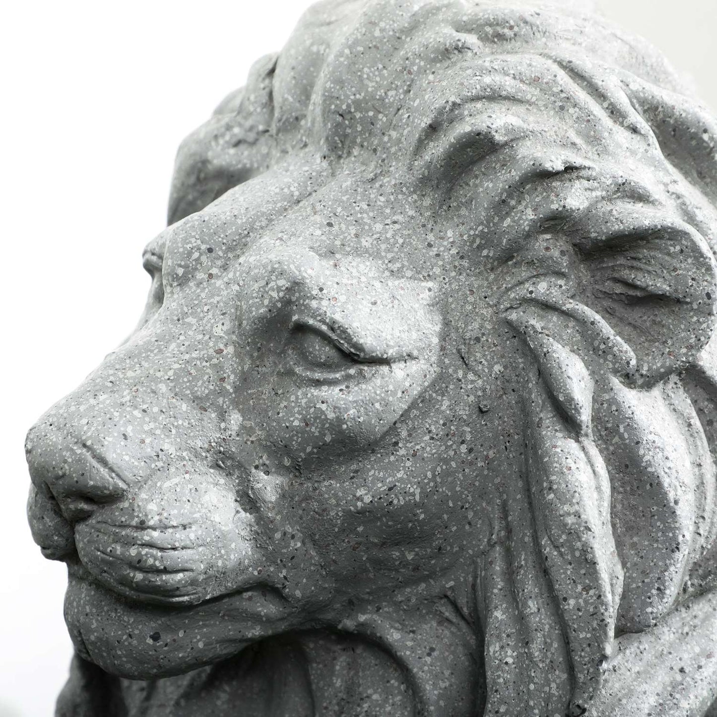 Weather Resistant Gray Lion Garden Ornament