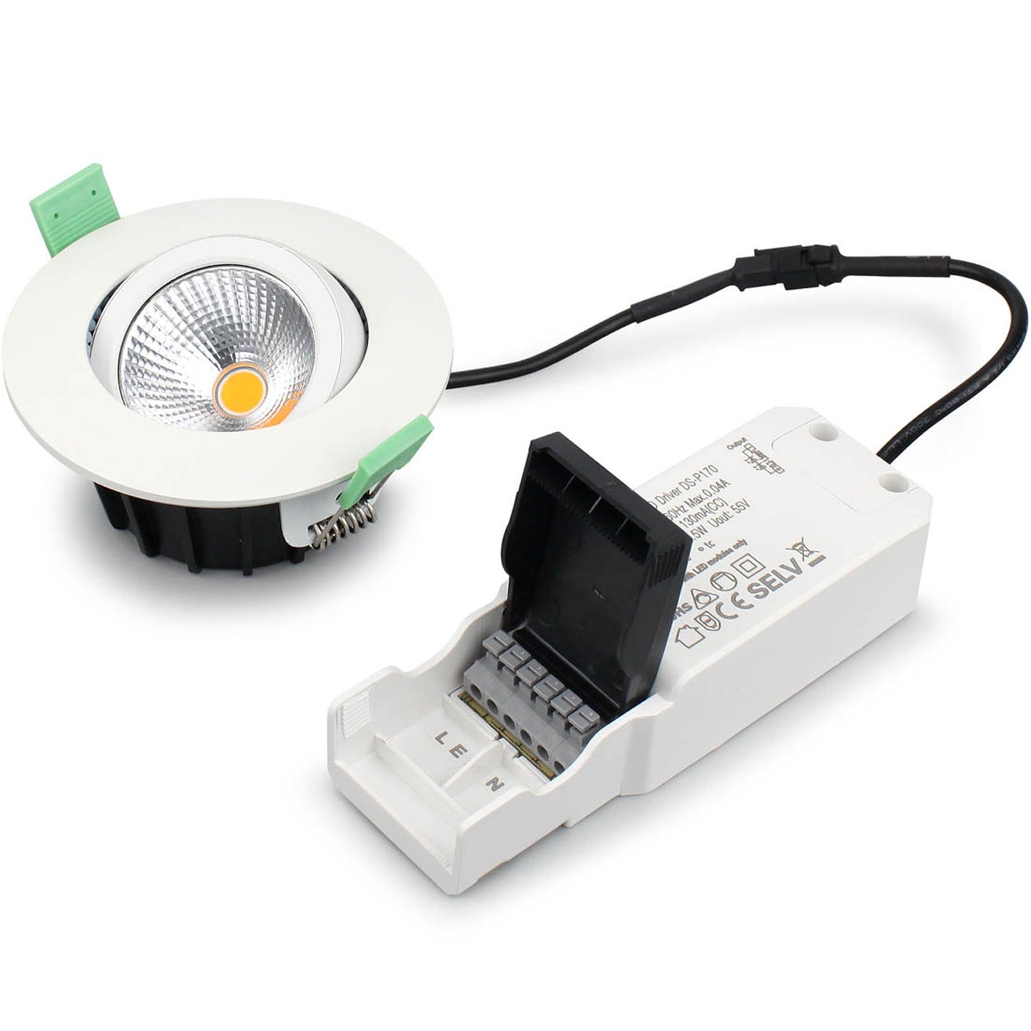 Lisa Dimmable Recessed downlight 3000K 600lm IP65 1-pack White