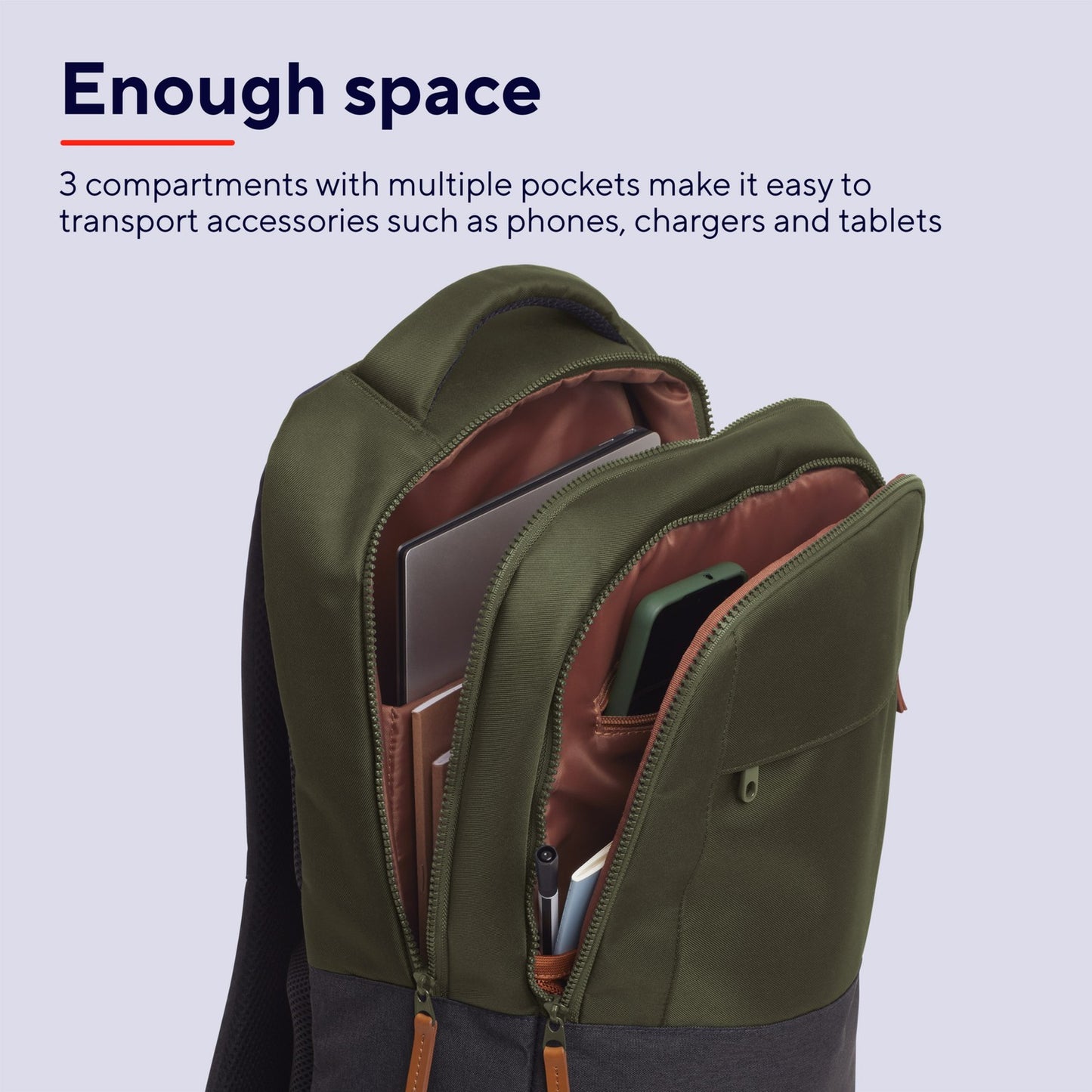 Lisboa Backpack for laptop 16" Green