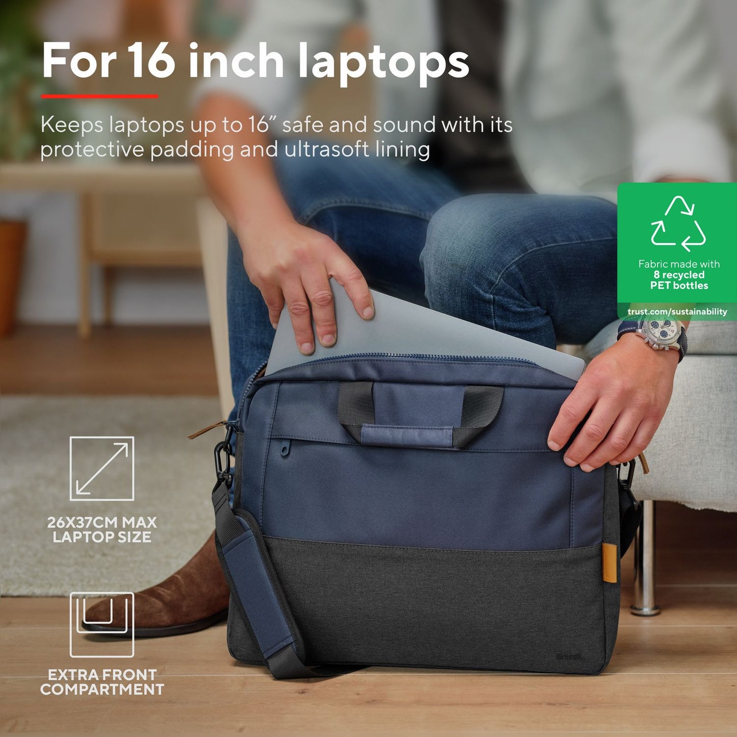 Lisboa Laptop bag 16" Blue
