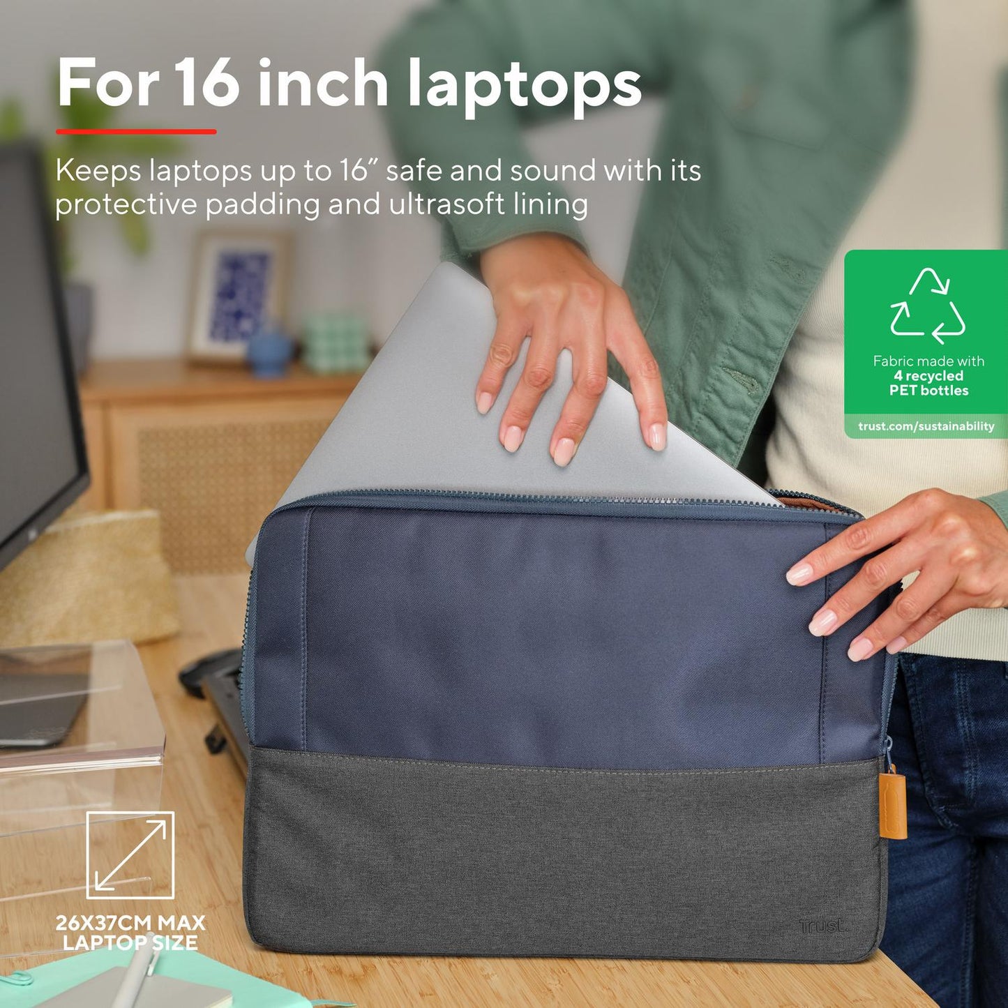 Lisboa Sleeve for laptop 16" Blue