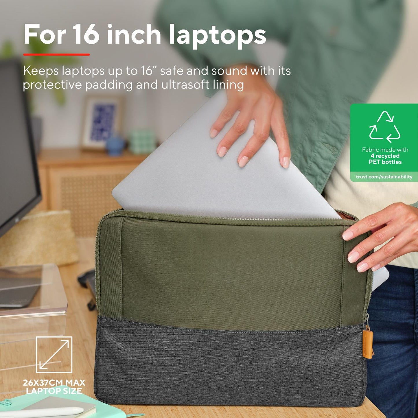 Lisboa Sleeve for laptop 16" Green
