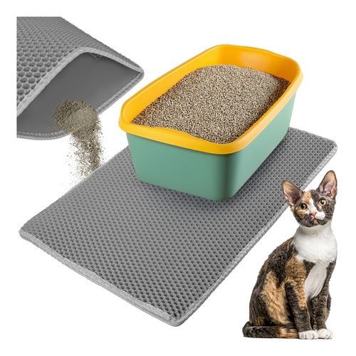 Litter box mat 75x55cm - gray Purlov