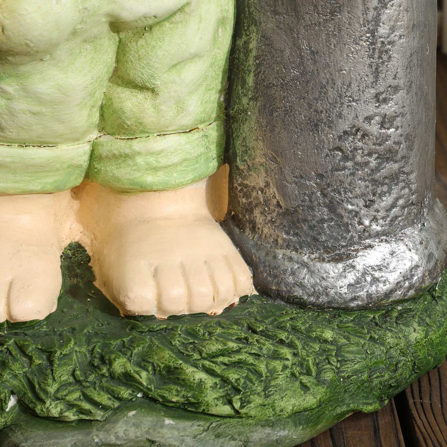 Little Boy Lantern Garden Ornament with Solar LED Light, 56cm