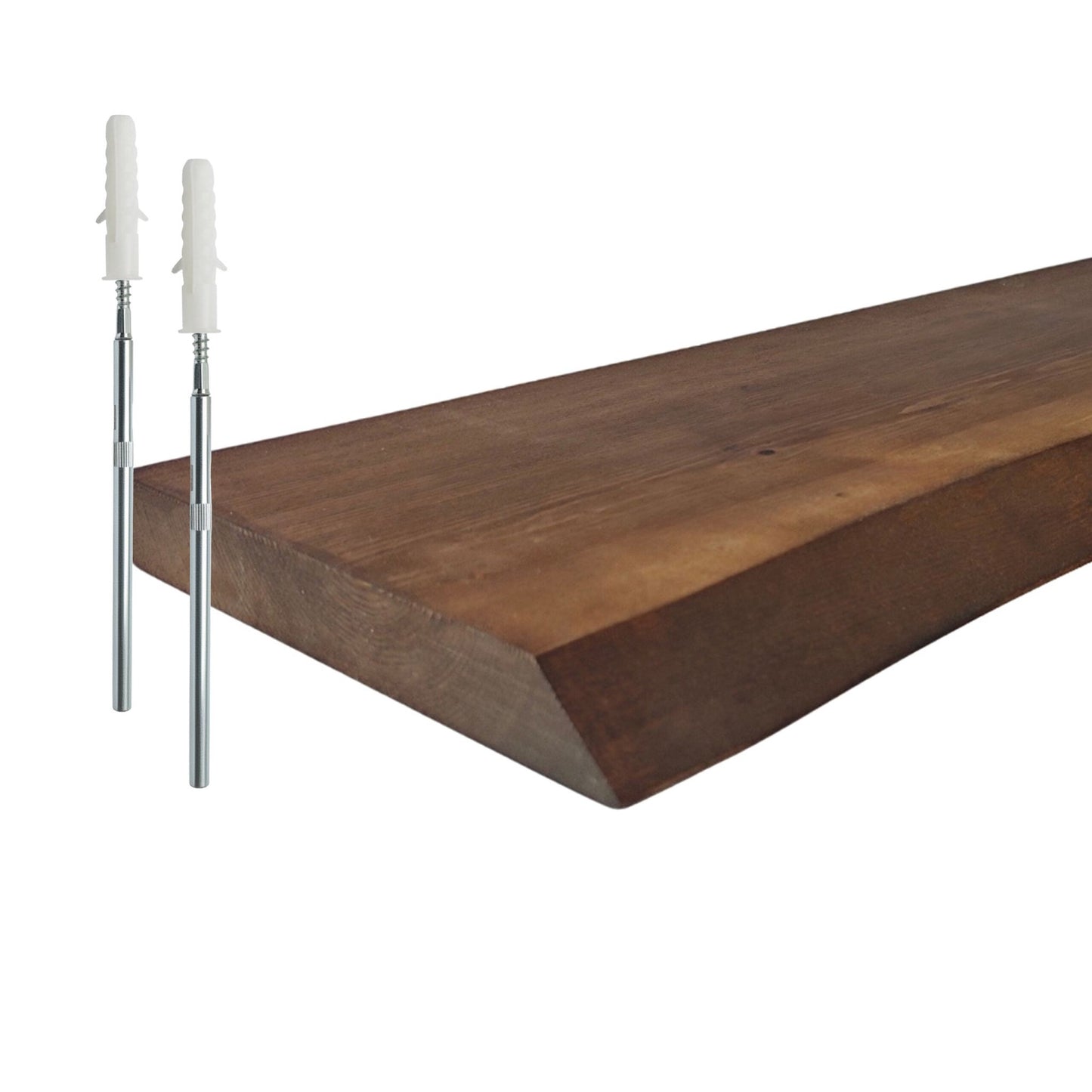 Live Edge Solid Wood Shelf – Rustic Floating Design