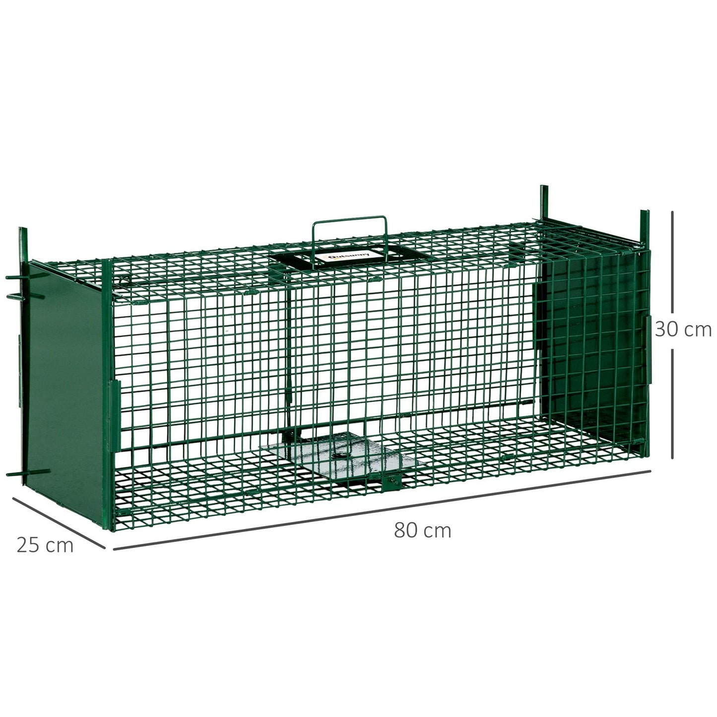 Live trap for martens & rats, double door, steel, 80cm