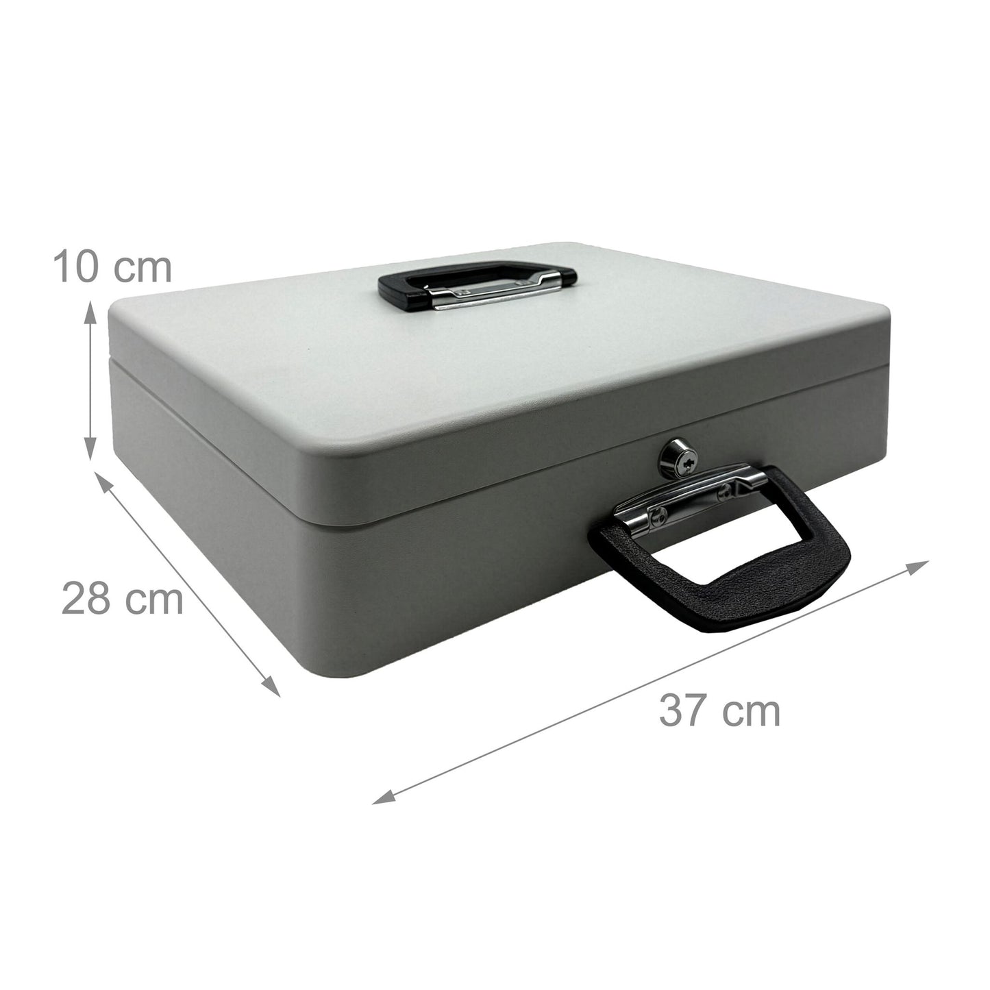 Lockable Iron Cash Box with Removable Insert