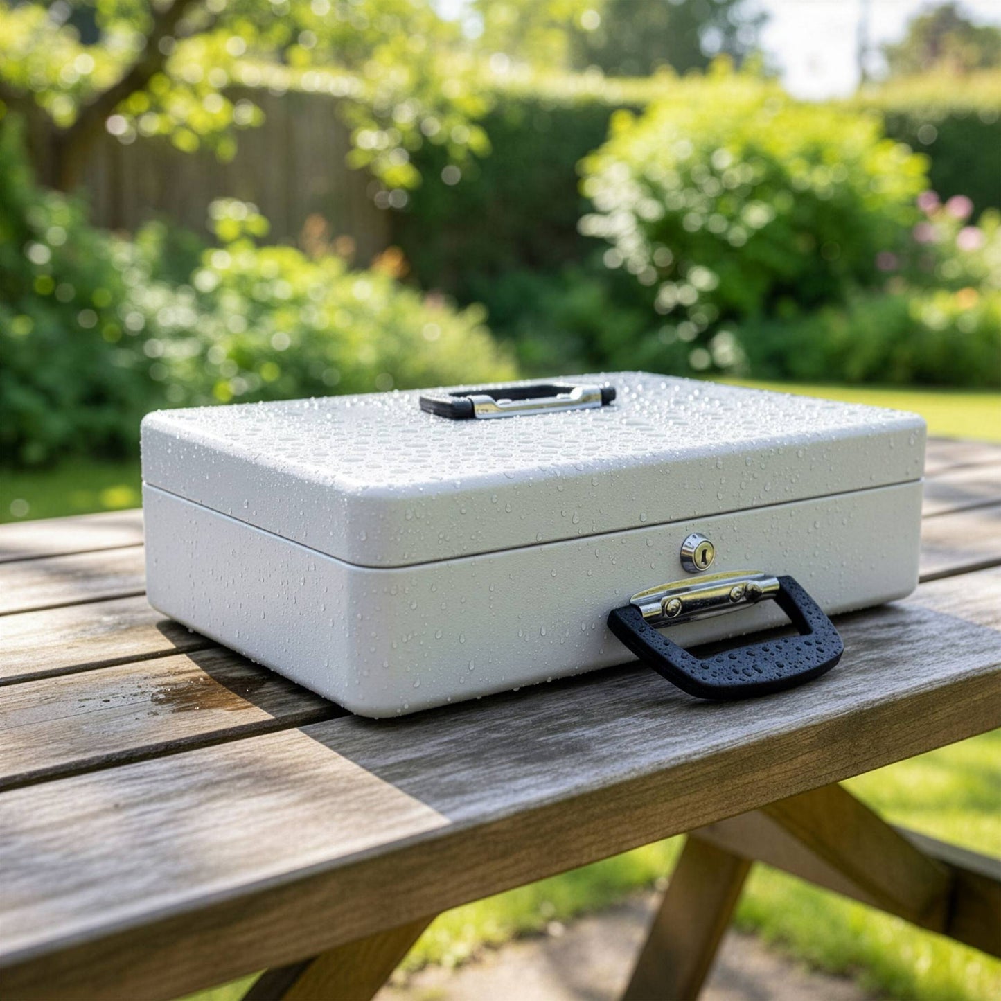 Lockable Iron Cash Box with Removable Insert