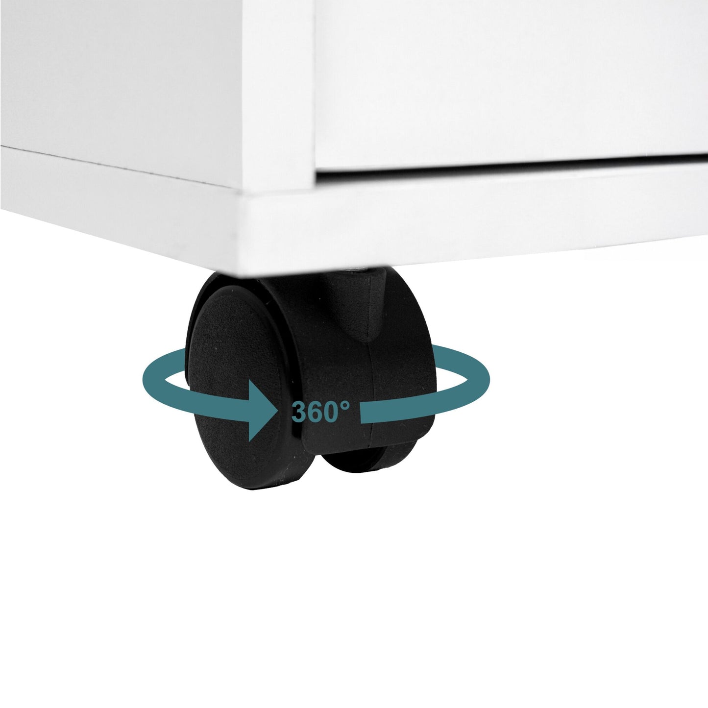 Lockable Mobile Desk Pedestal with Drawer and Compartment