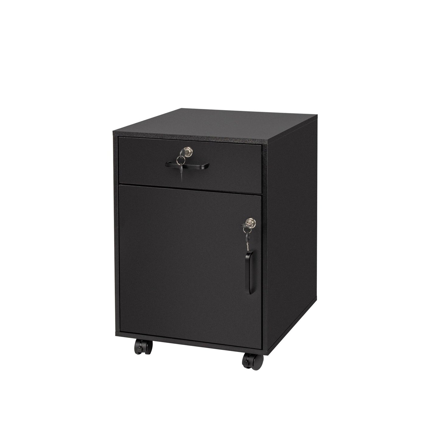 Lockable Mobile Pedestal with Drawer and Compartment