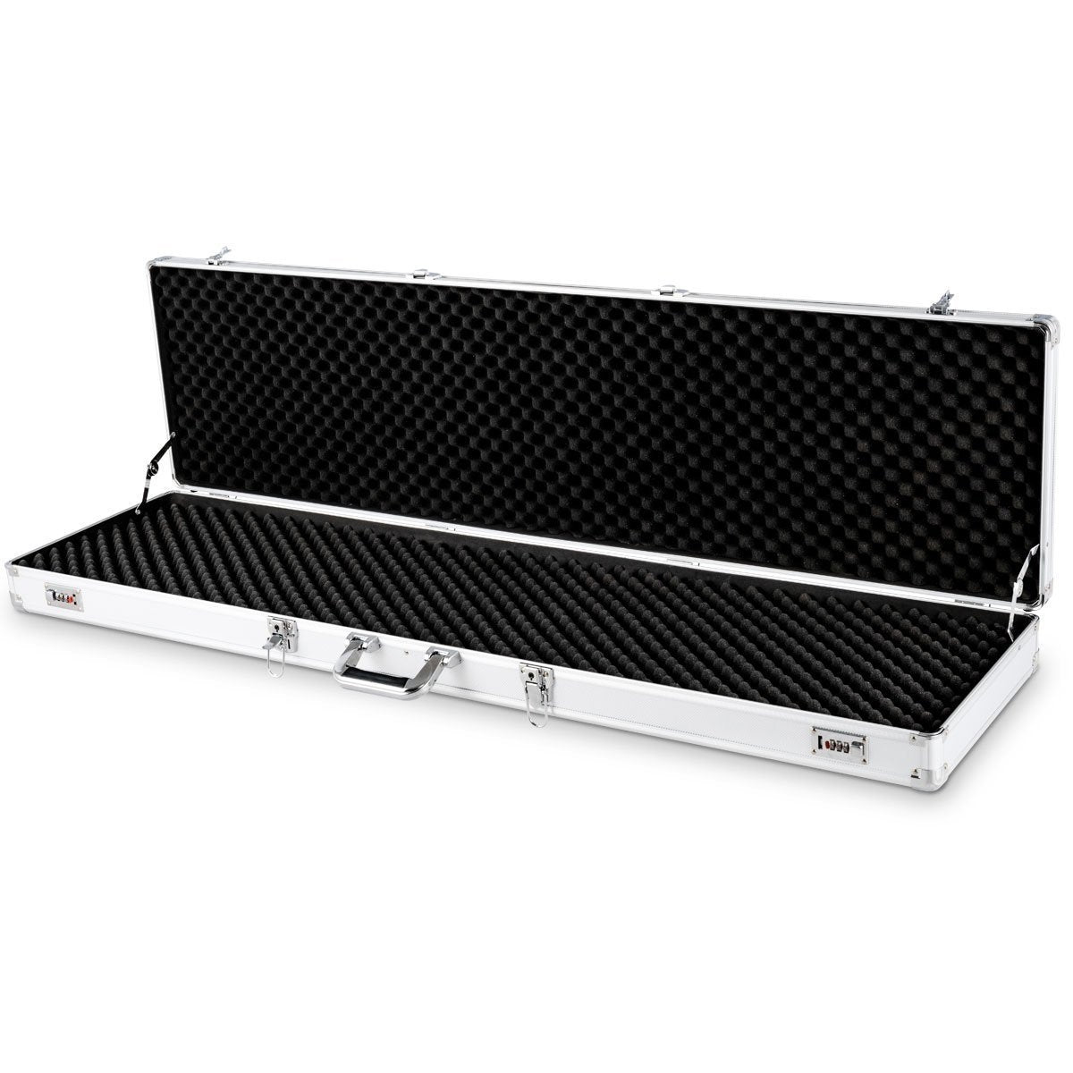 Lockable Silver Gun Case with Foam Insert