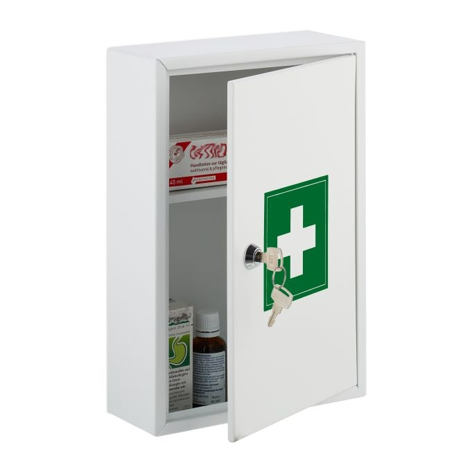 Lockable medicine cabinet