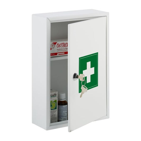 Lockable medicine cabinet