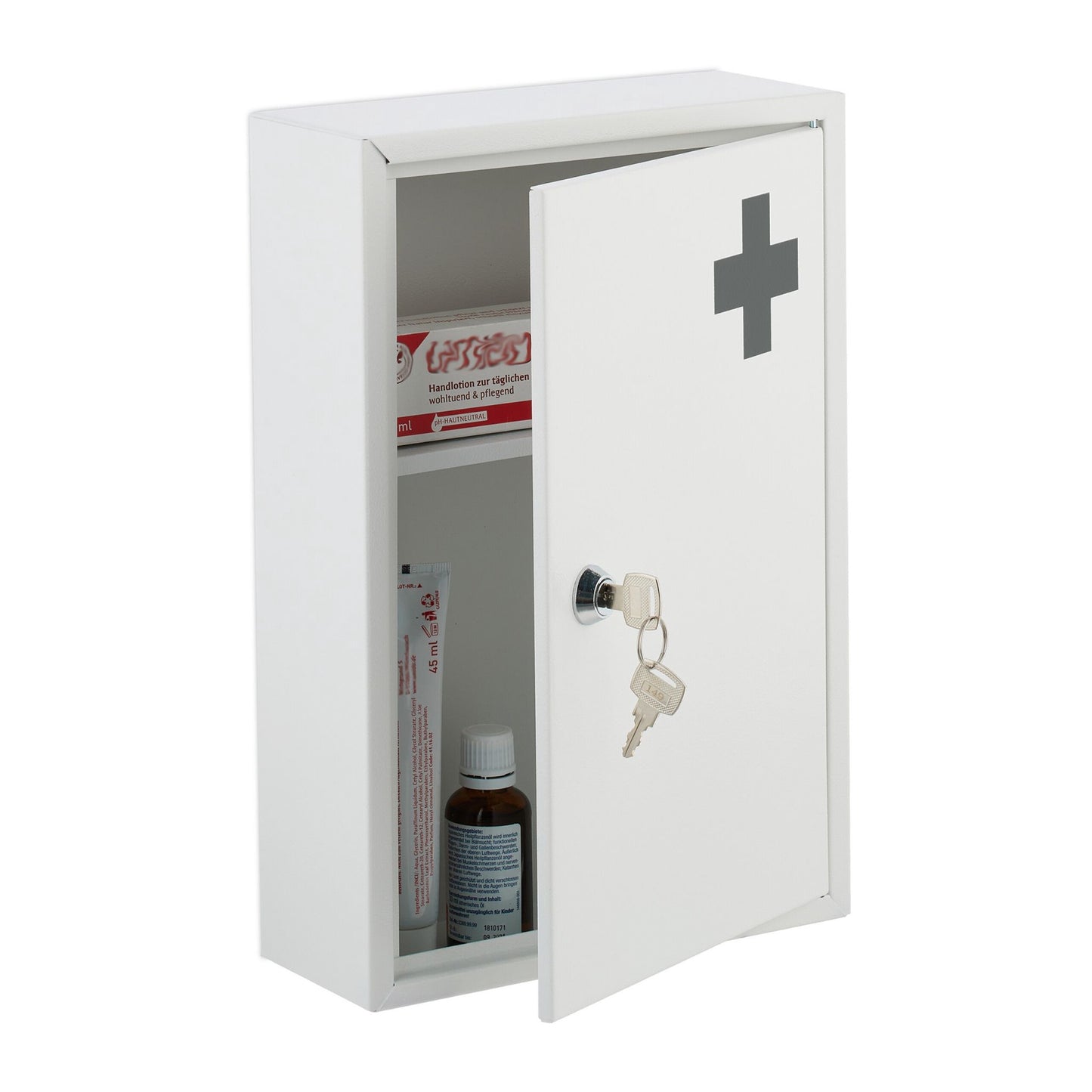 Lockable medicine cabinet