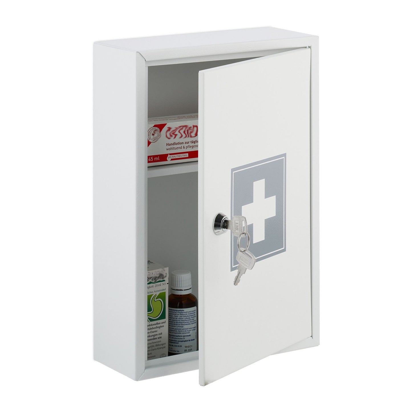 Lockable medicine cabinet