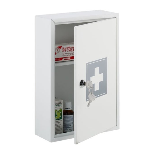 Lockable medicine cabinet