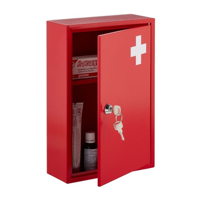 Lockable medicine cabinet