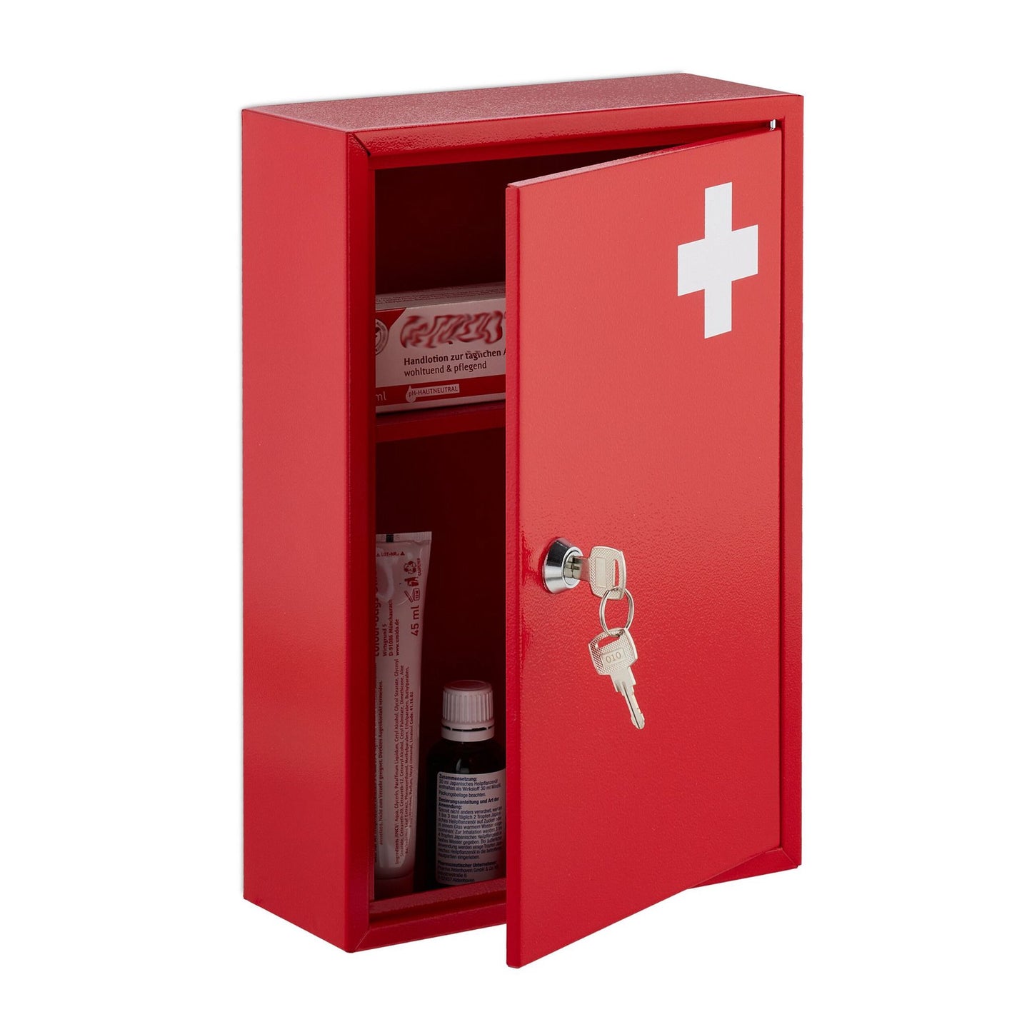 Lockable medicine cabinet