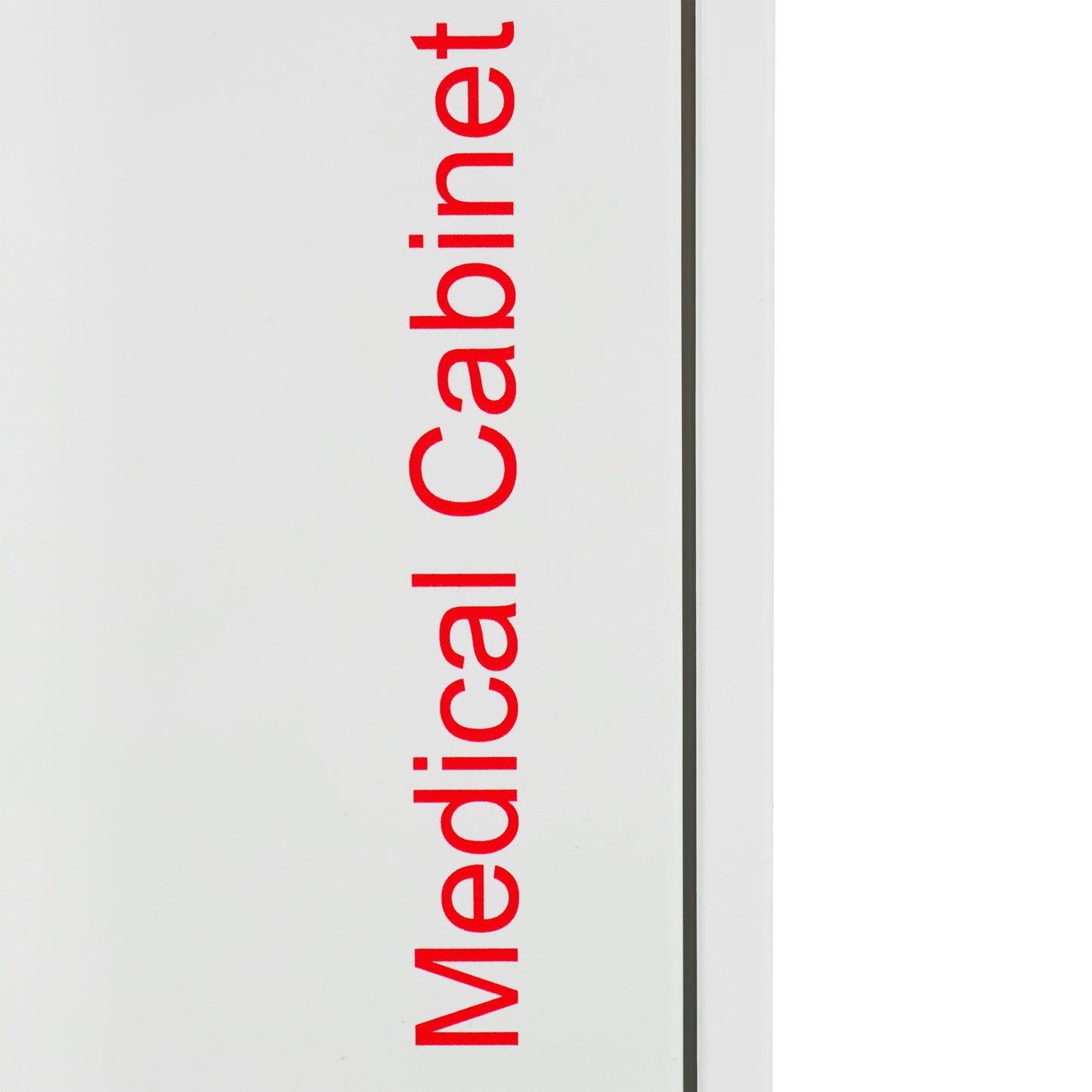 Lockable medicine cabinet with cross