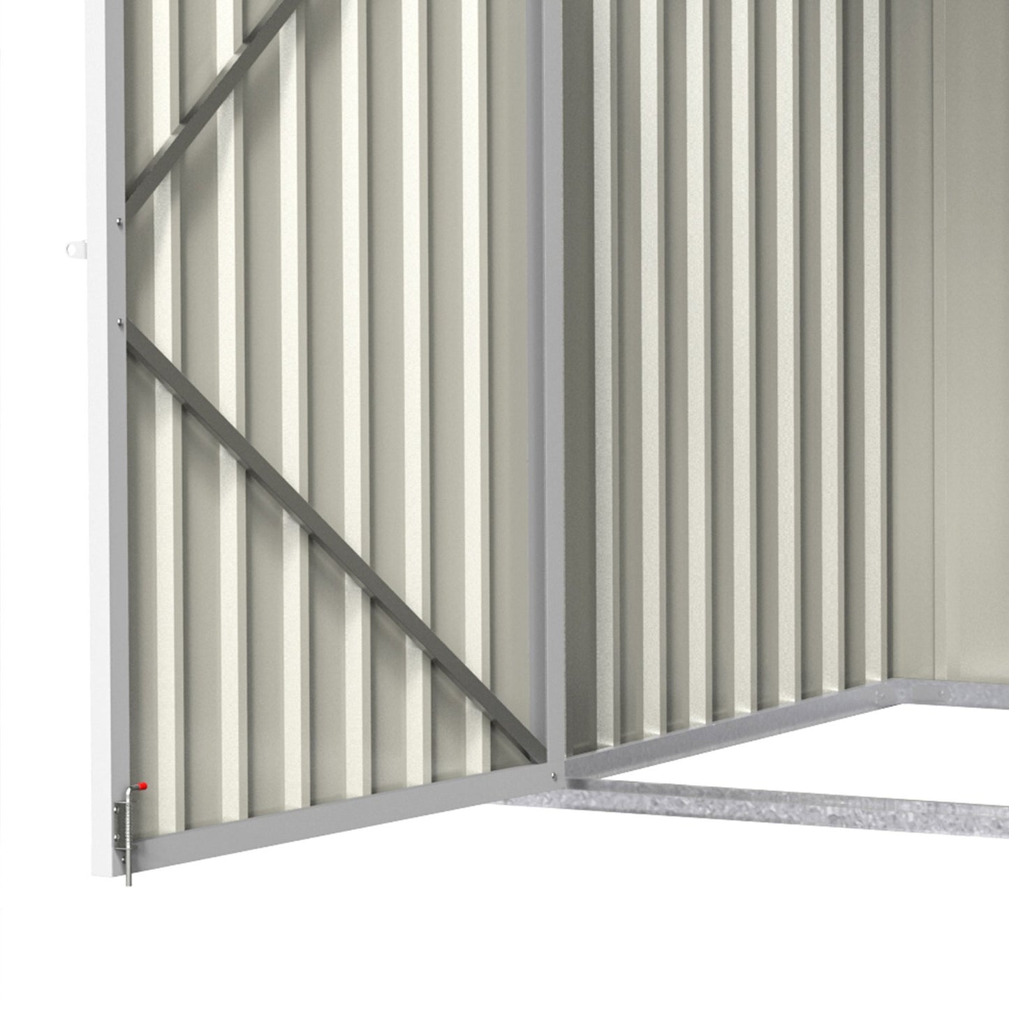 Lockable wheeled box in steel, fits 2 tonnes, green
