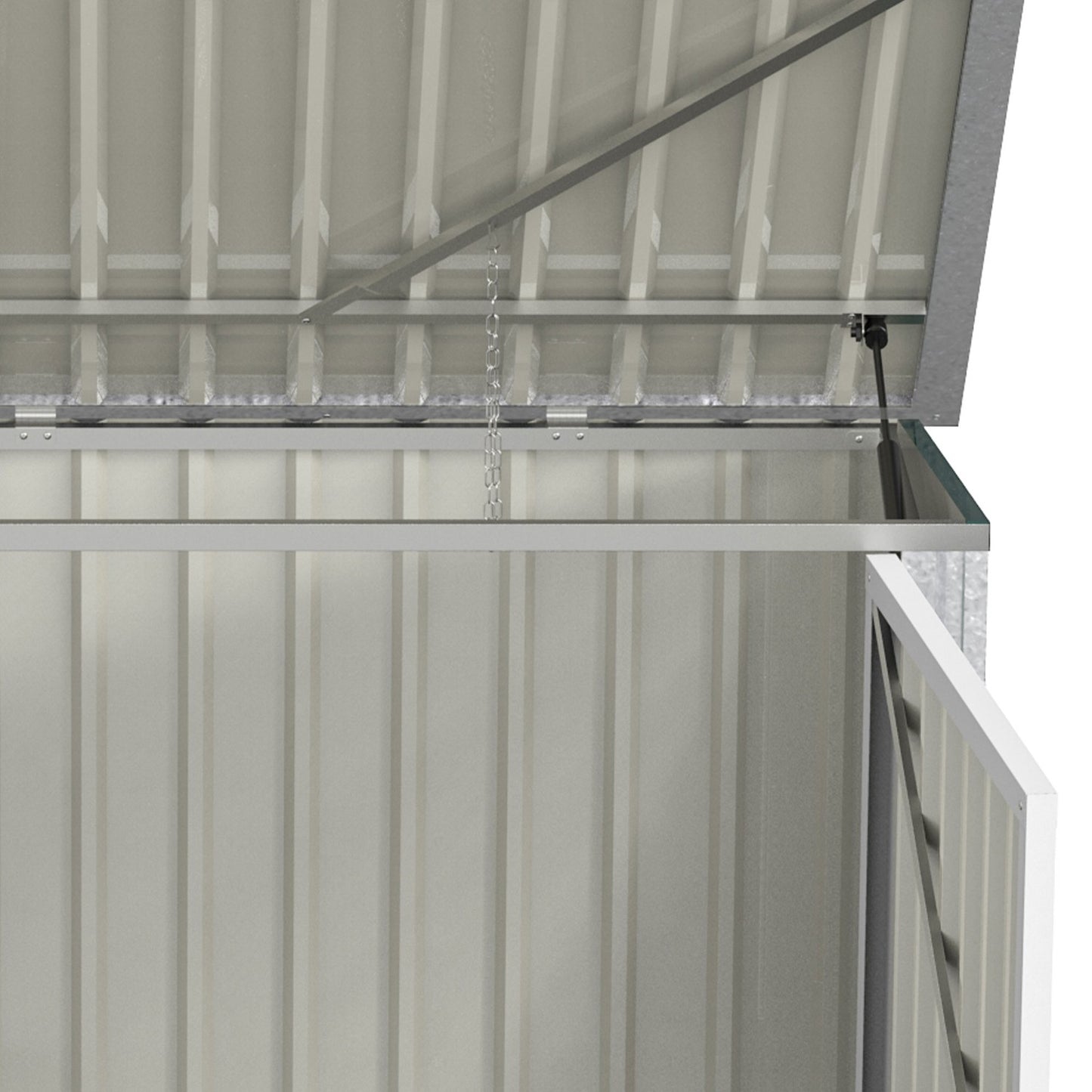 Lockable wheeled box in steel, fits 2 tonnes, green