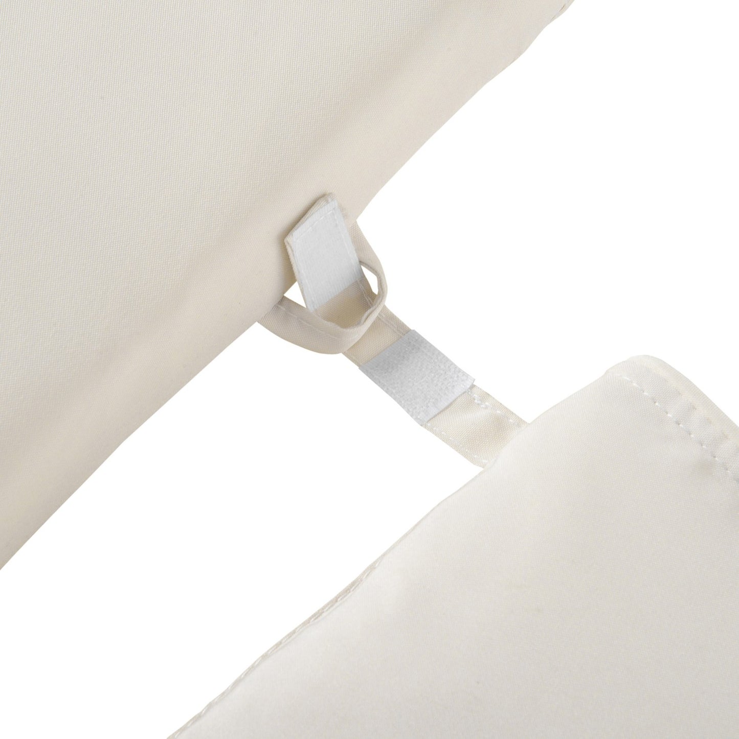 Cream white outdoor chair cushion, polyester, 198x53x5 cm