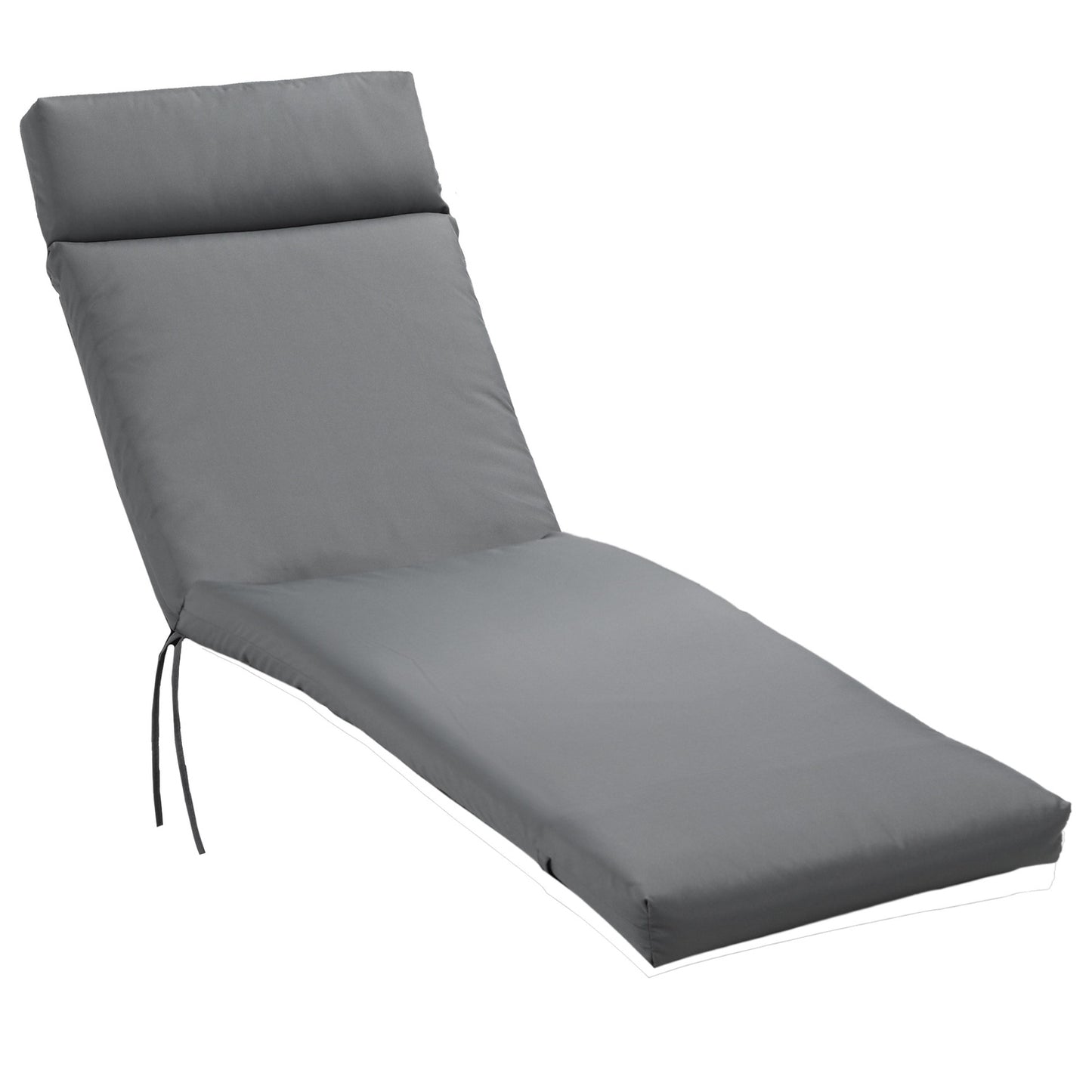 Dark gray garden chair cushion - 196 x 55 x 8 cm