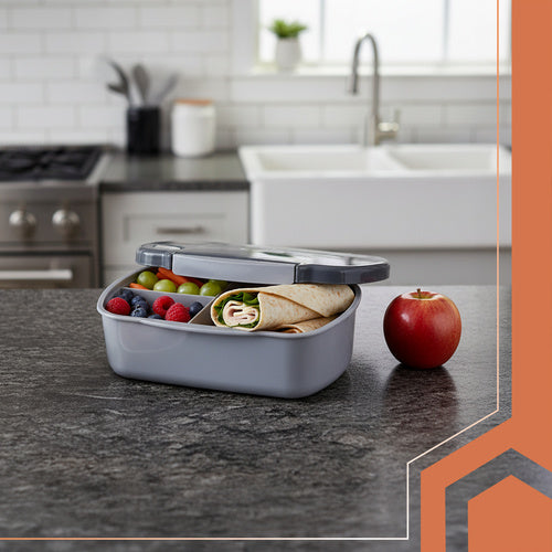 Lunchbox 800ml Gray – Leak-Proof, Microwave Safe