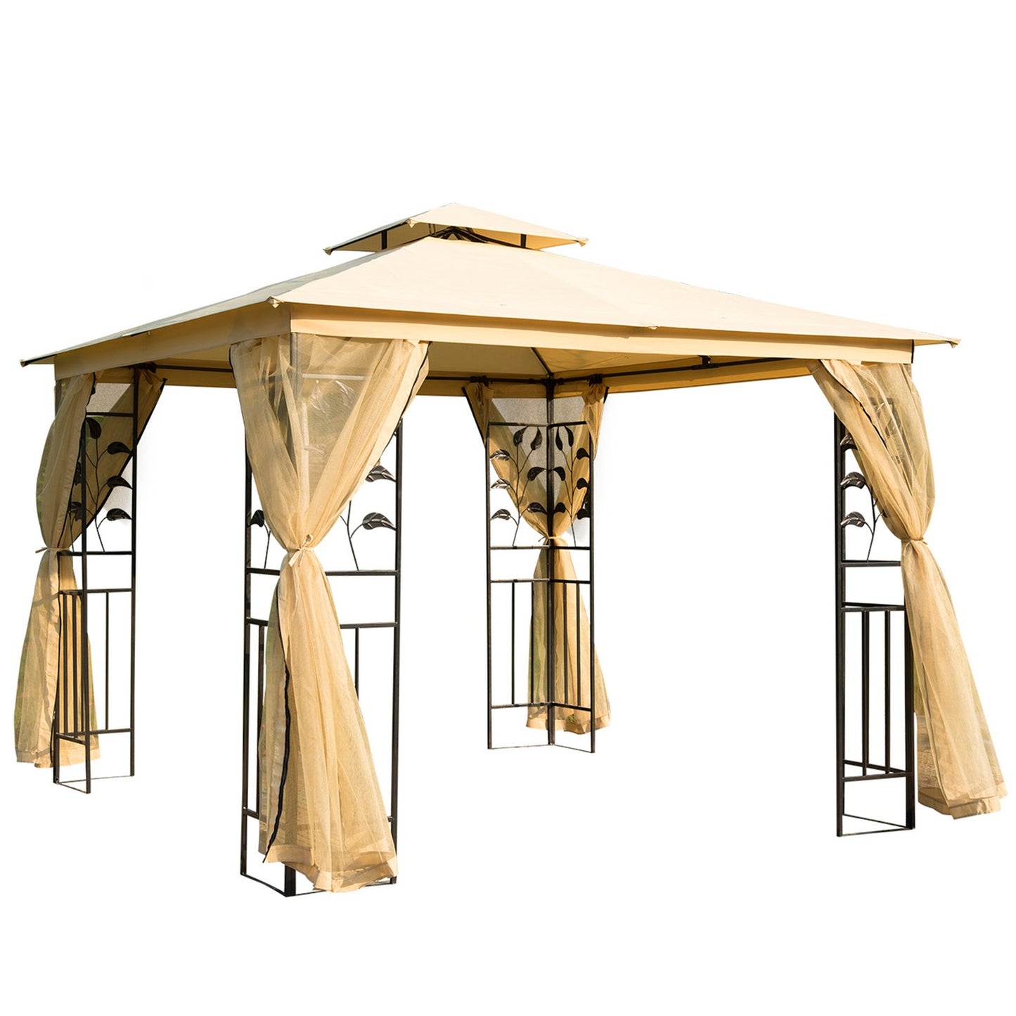 3x3m Beige garden pavilion tent - durable party tent