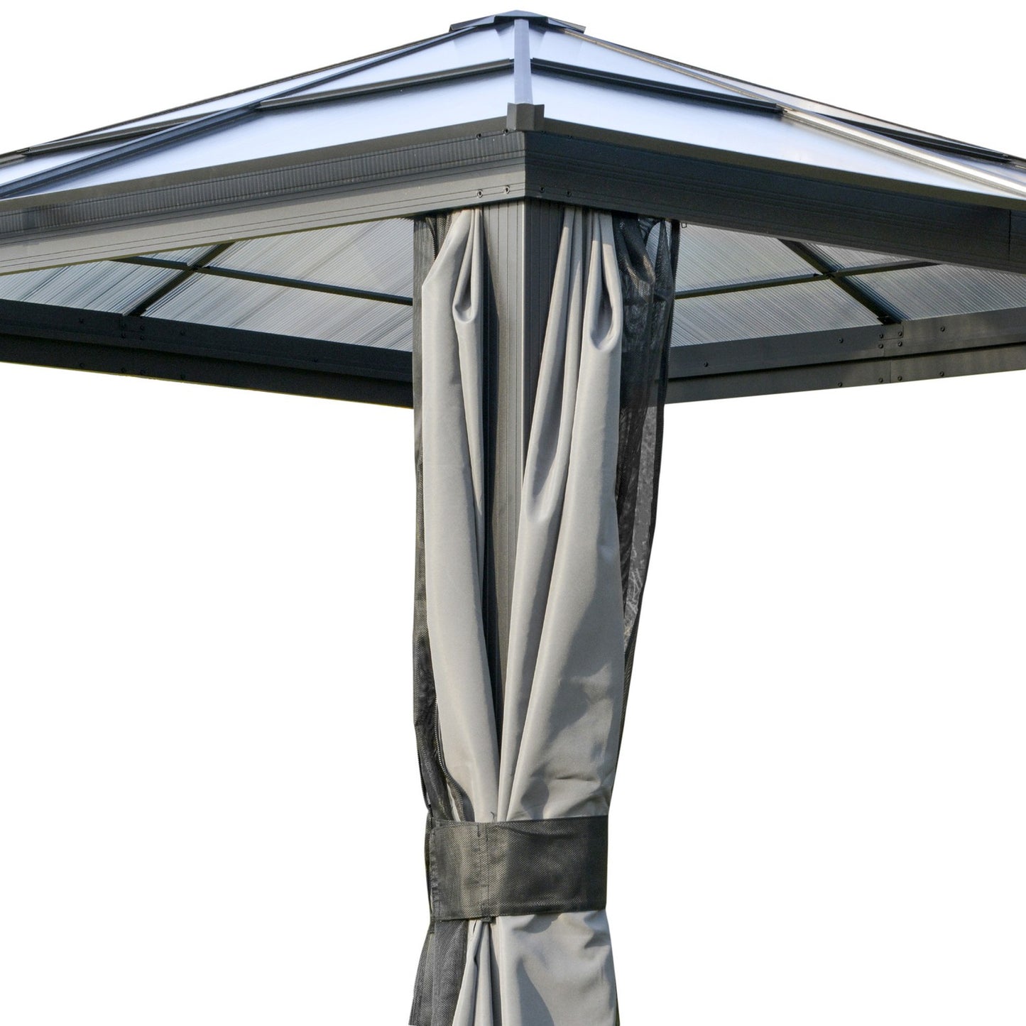 Aluminum garden party tent, transparent roof, 300x360x265cm