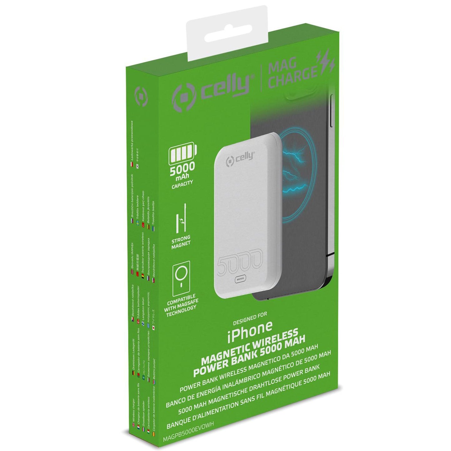 MAGPB5000EVO PowerBank 15W MagSafe Wireless Charging 5000mAh White