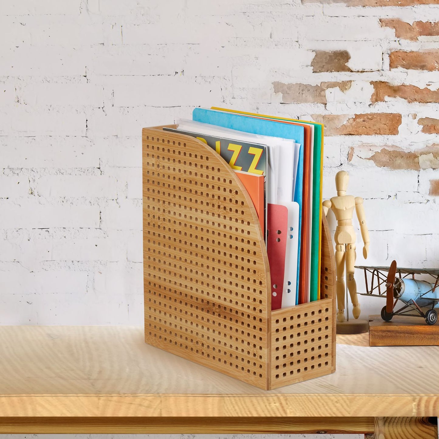 Magazine collector A4 bamboo