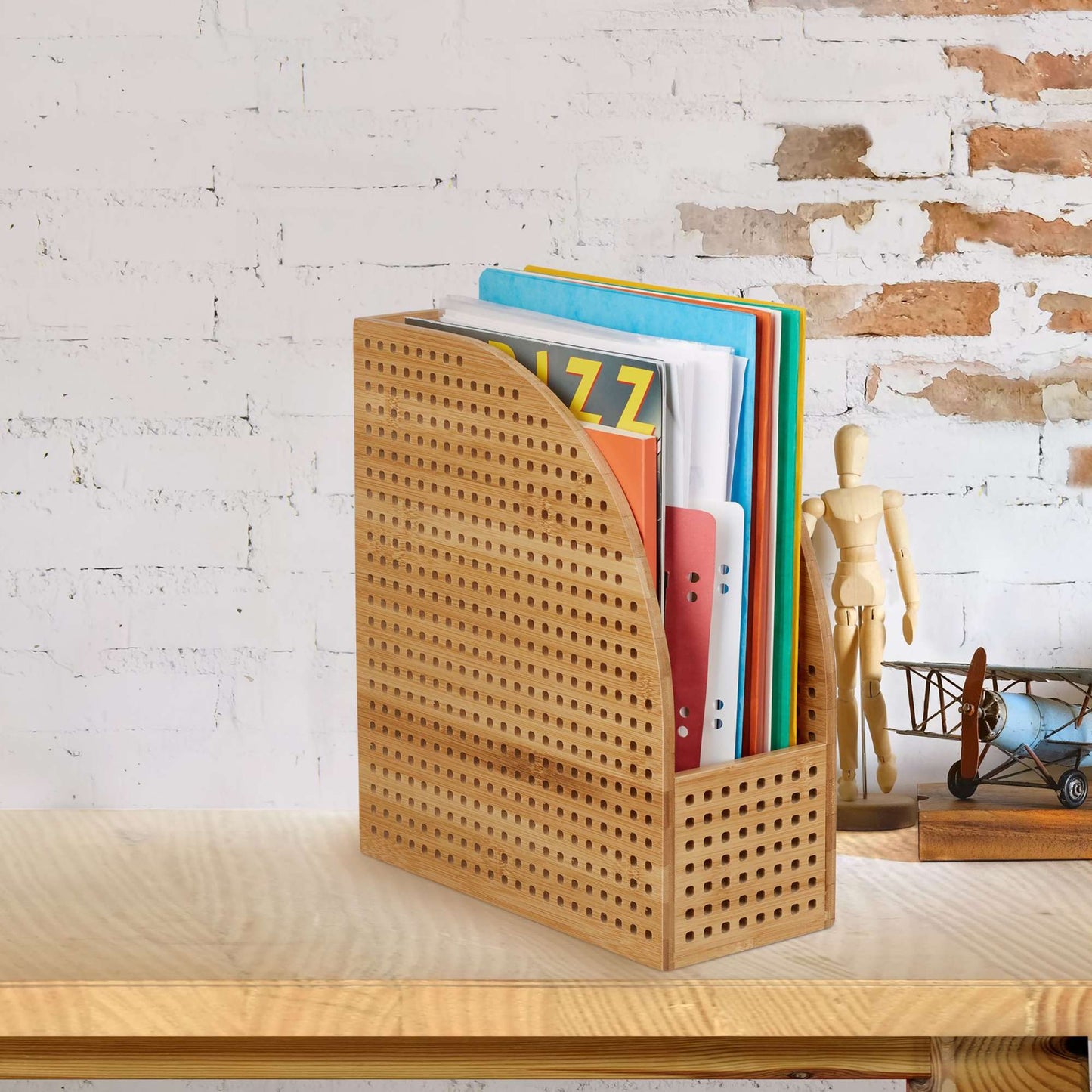 Magazine collector A4 bamboo