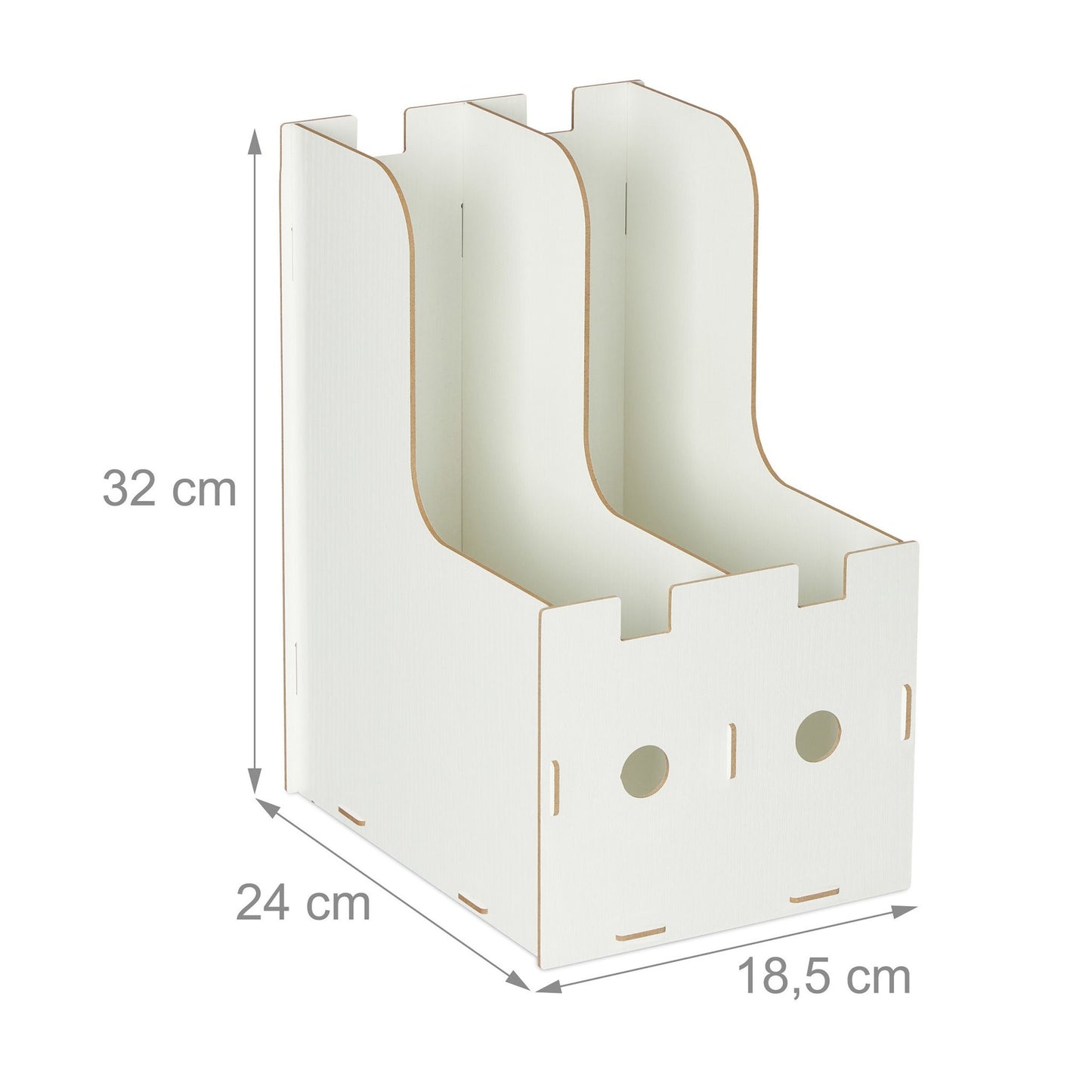 Magazine collector with 2 compartments for DIN A4