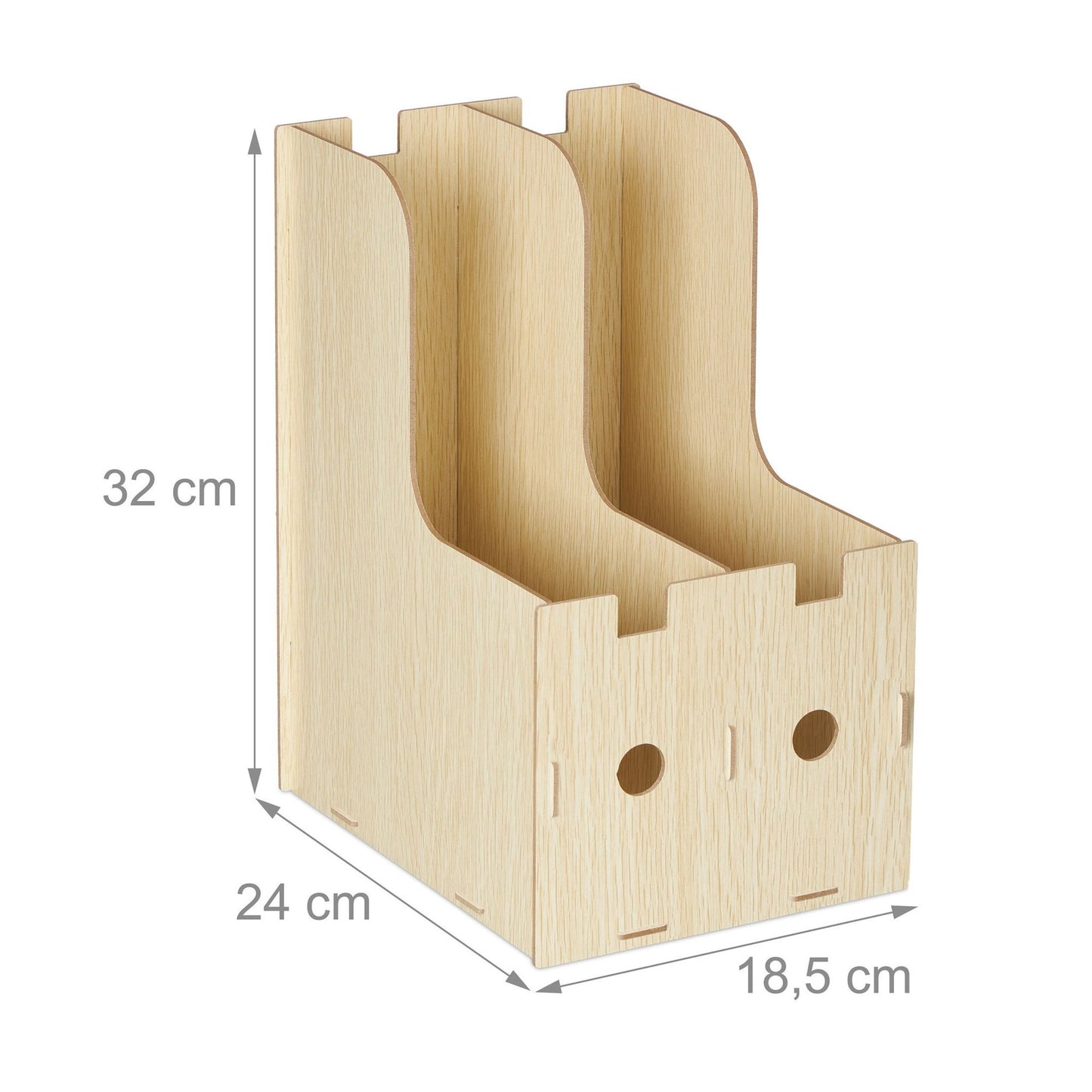 Magazine collector with 2 compartments for DIN A4