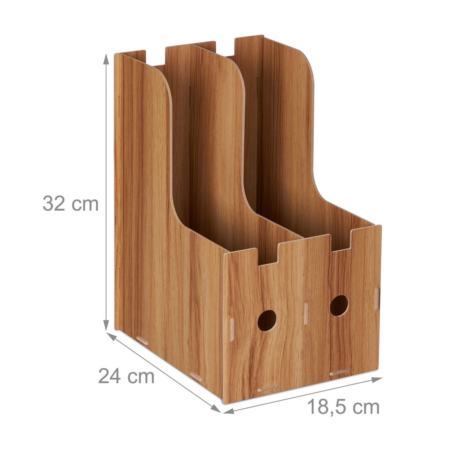 Magazine collector with 2 compartments for DIN A4