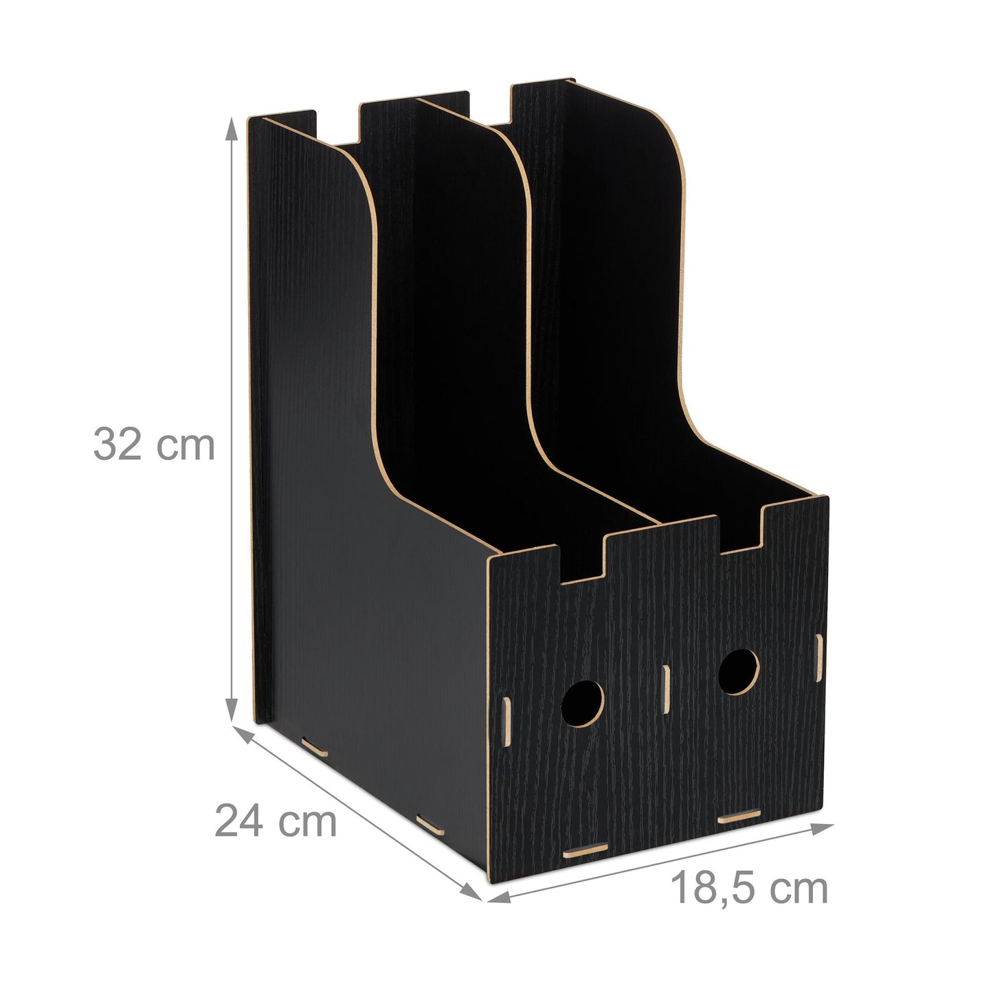 Magazine collector with 2 compartments for DIN A4