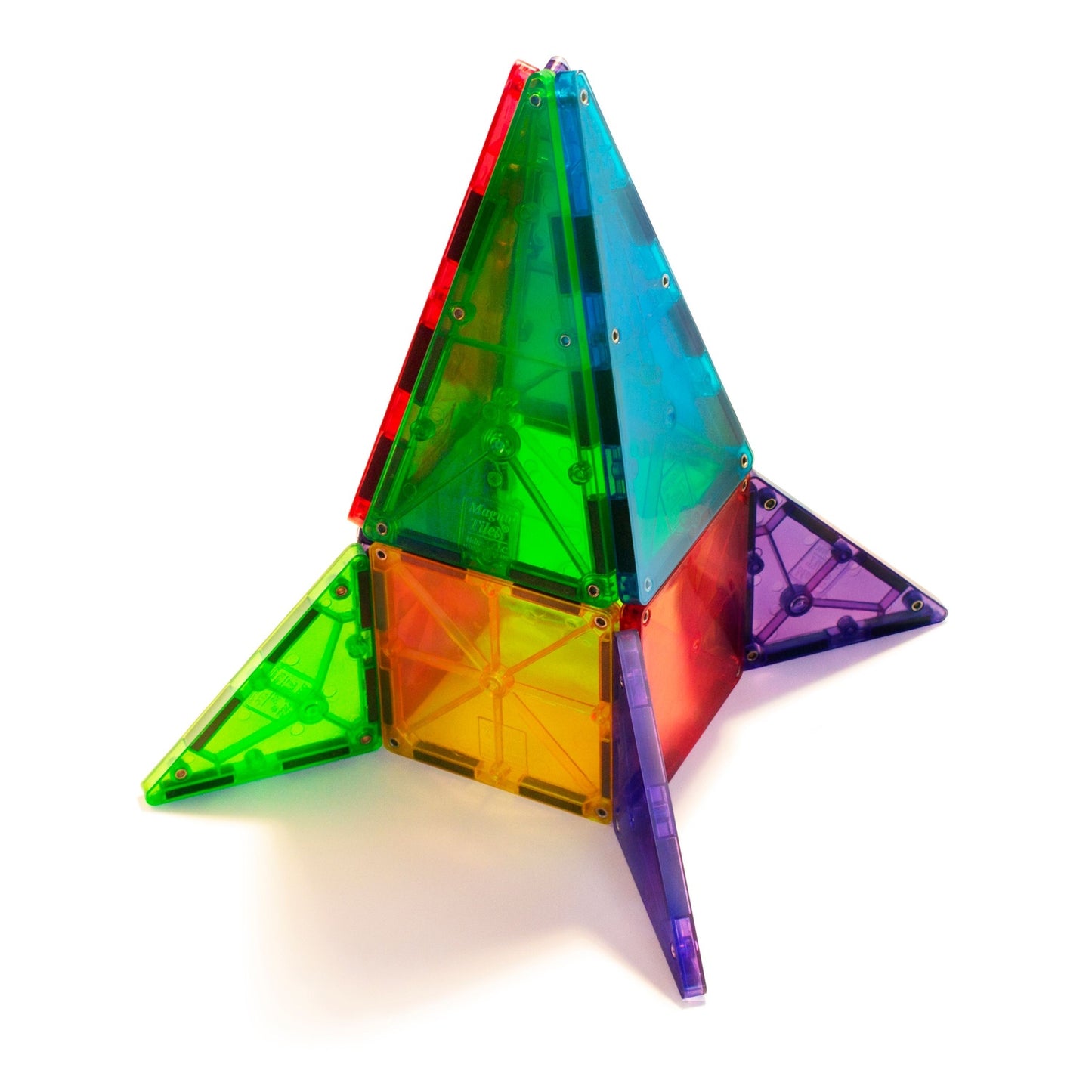 Magna-Tiles Magnetic Building Tiles Clear Colors, 32 Pcs