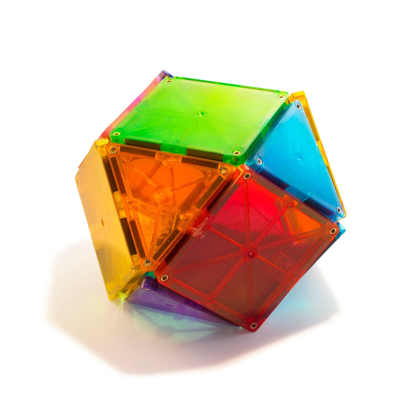 Magna-Tiles Magnetic Building Tiles Clear Colors, 32 Pcs