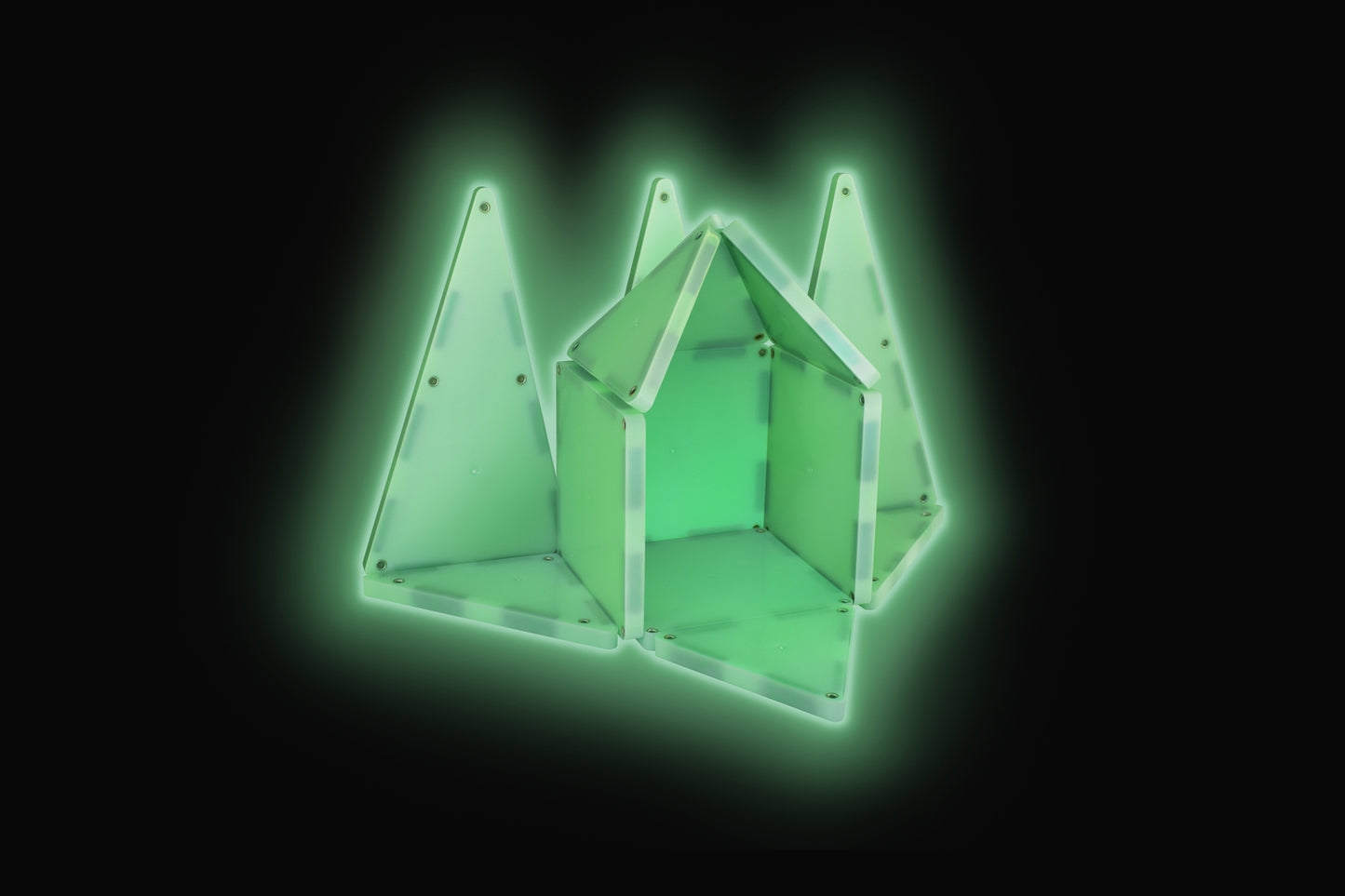 Magna-Tiles Magnetic Building Tiles Glow, 16 Pcs